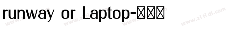 runway or Laptop字体转换